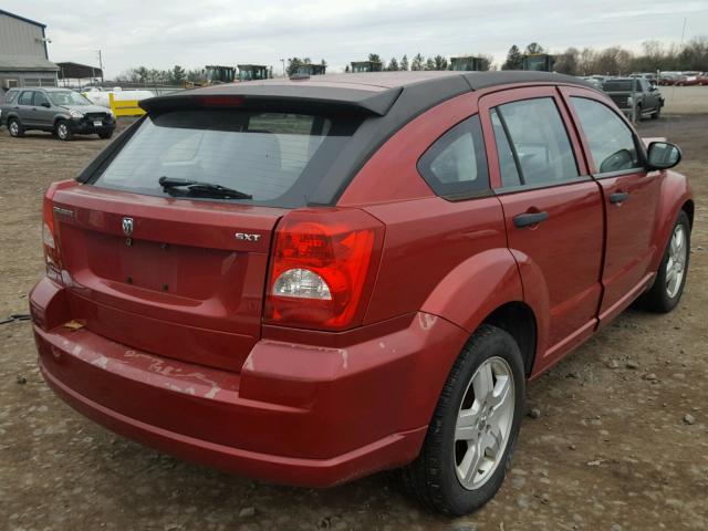 1B3HB48B58D784479 - 2008 DODGE CALIBER SX RED photo 4