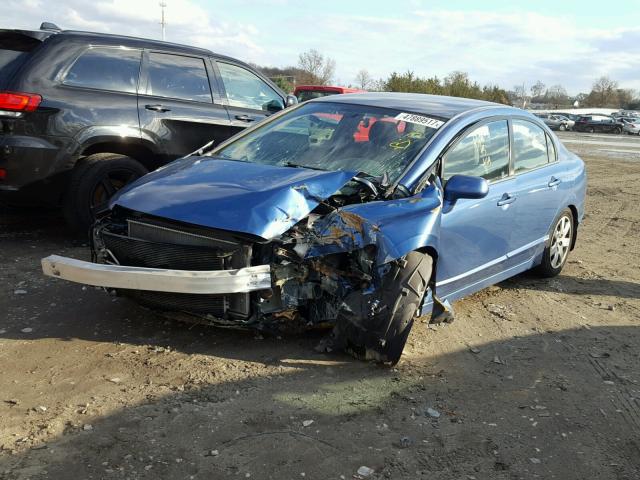 2HGFA1F5XAH303950 - 2010 HONDA CIVIC LX BLUE photo 2