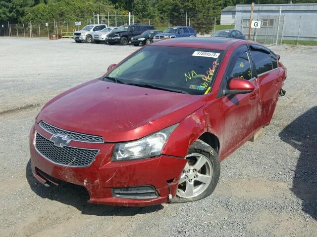 1G1PG5S98B7195111 - 2011 CHEVROLET CRUZE LT RED photo 2