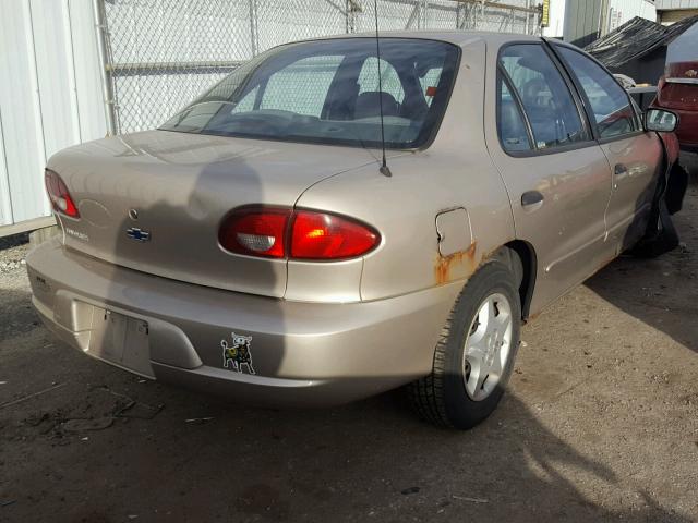 1G1JC524327378549 - 2002 CHEVROLET CAVALIER B TAN photo 4