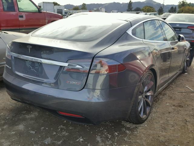 5YJSA1E40HF219495 - 2017 TESLA MODEL S GRAY photo 4