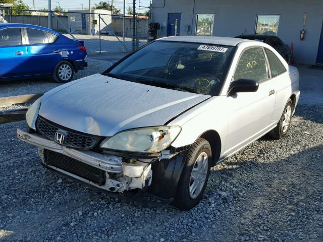 1HGEM22114L064243 - 2004 HONDA CIVIC DX V SILVER photo 2