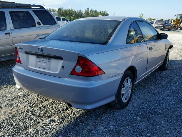 1HGEM22114L064243 - 2004 HONDA CIVIC DX V SILVER photo 4