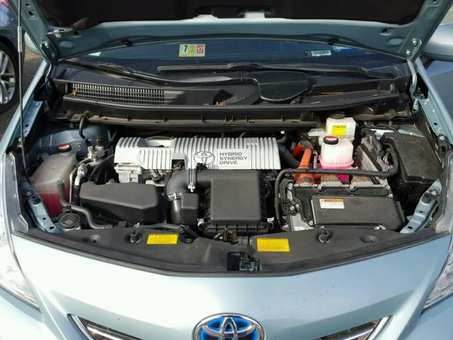 JTDZN3EU7EJ008071 - 2014 TOYOTA PRIUS V GREEN photo 7