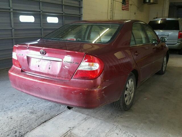 4T1BE30K62U110491 - 2002 TOYOTA CAMRY LE MAROON photo 4