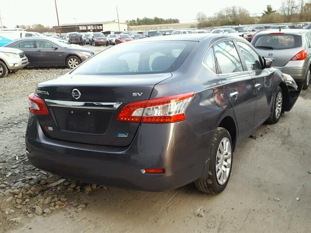 3N1AB7AP9EL672610 - 2014 NISSAN SENTRA S CHARCOAL photo 4