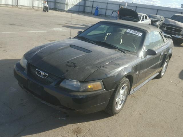 1FAFP44442F216319 - 2002 FORD MUSTANG BLACK photo 2