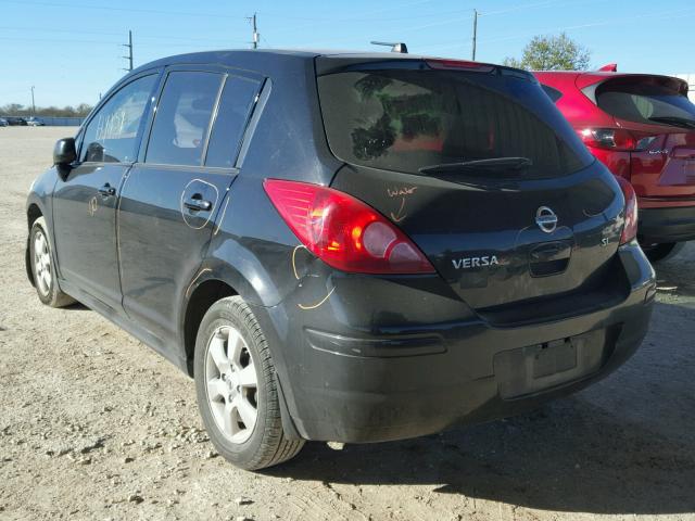 3N1BC13E39L359777 - 2009 NISSAN VERSA S BLACK photo 3