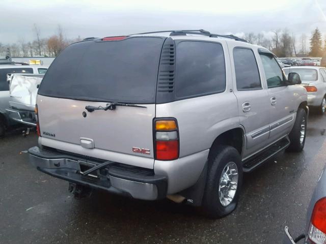 1GKEK13T84J274157 - 2004 GMC YUKON SILVER photo 4