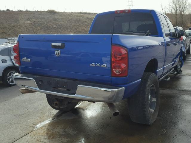 1D7HU18298J220719 - 2008 DODGE RAM 1500 S BLUE photo 4