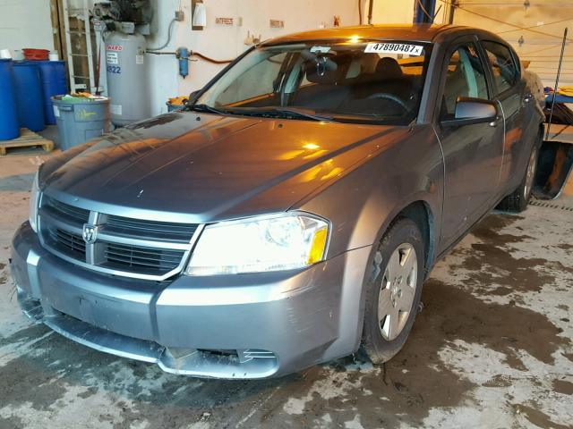 1B3CC4FB3AN185395 - 2010 DODGE AVENGER SX SILVER photo 2