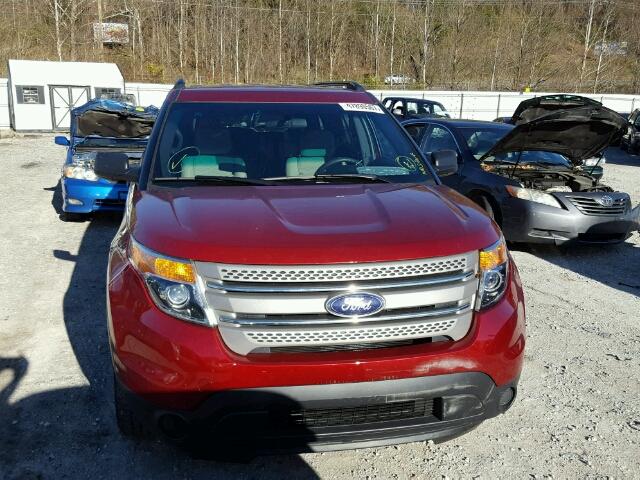 1FM5K8B81DGC76245 - 2013 FORD EXPLORER RED photo 9