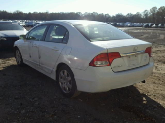 2HGFA16569H352428 - 2009 HONDA CIVIC LX WHITE photo 3