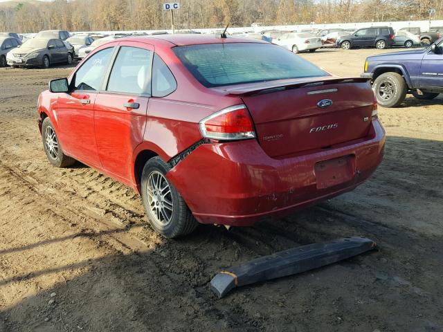 1FAHP3FN0BW158699 - 2011 FORD FOCUS SE RED photo 3