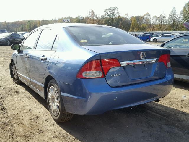 2HGFA1F30AH518672 - 2010 HONDA CIVIC VP BLUE photo 3