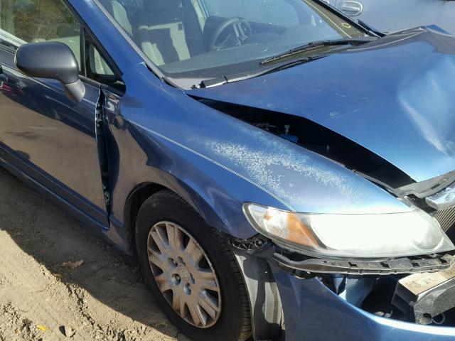 2HGFA1F30AH518672 - 2010 HONDA CIVIC VP BLUE photo 9