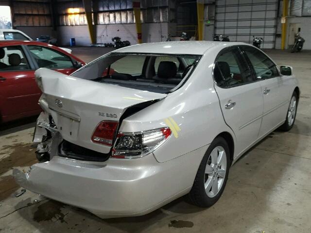 JTHBA30G455067360 - 2005 LEXUS ES 330 SILVER photo 4