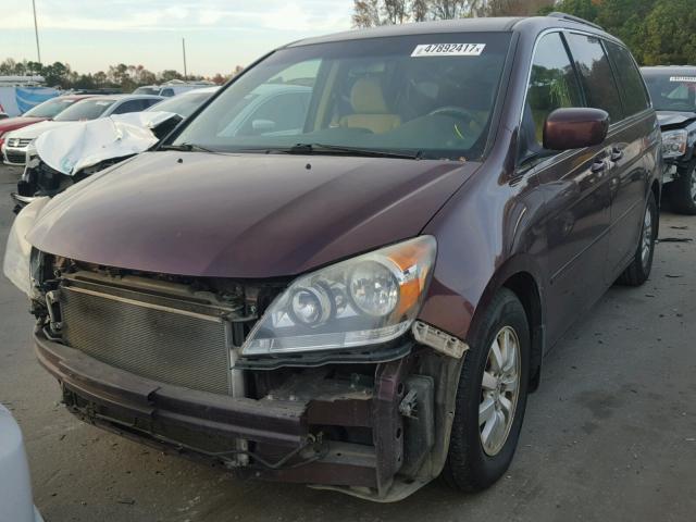 5FNRL38478B046834 - 2008 HONDA ODYSSEY EX BURGUNDY photo 2