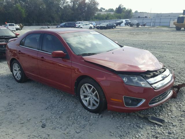 3FAHP0JA7AR106961 - 2010 FORD FUSION SEL RED photo 1