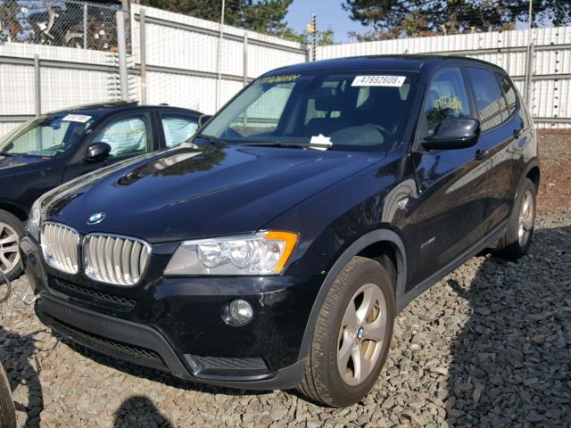 5UXWX5C55CL722544 - 2012 BMW X3 XDRIVE2 BLACK photo 2