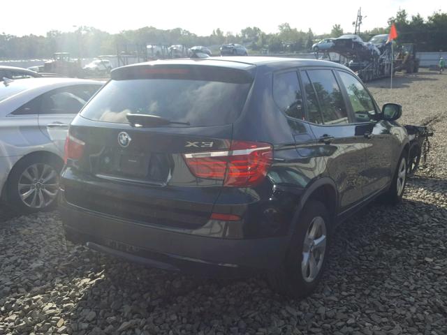 5UXWX5C55CL722544 - 2012 BMW X3 XDRIVE2 BLACK photo 4