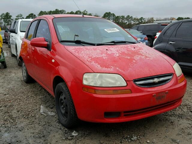 KL1TD62675B504800 - 2005 CHEVROLET AVEO BASE RED photo 1