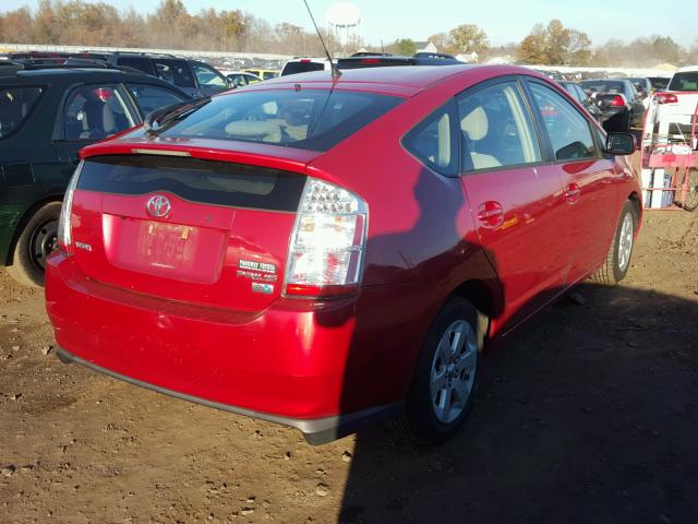 JTDKB20U467533583 - 2006 TOYOTA PRIUS RED photo 4