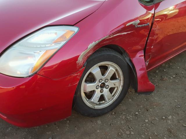 JTDKB20U467533583 - 2006 TOYOTA PRIUS RED photo 9