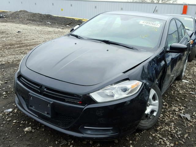 1C3CDFAA4GD703863 - 2016 DODGE DART SE BLACK photo 2