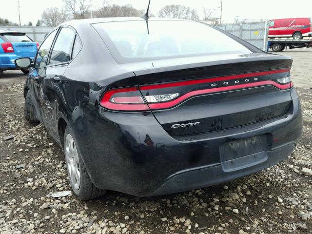 1C3CDFAA4GD703863 - 2016 DODGE DART SE BLACK photo 3