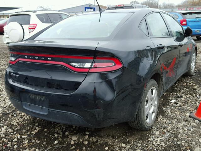 1C3CDFAA4GD703863 - 2016 DODGE DART SE BLACK photo 4