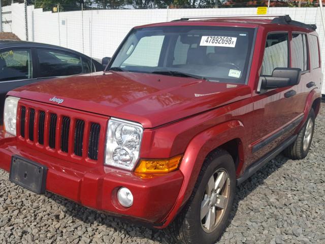 1J8HG48N96C145088 - 2006 JEEP COMMANDER წითელი ფოტო 2