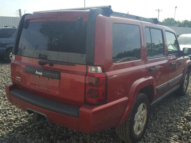 1J8HG48N96C145088 - 2006 JEEP COMMANDER წითელი ფოტო 4