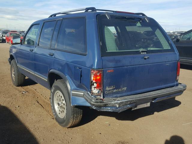 1GNDT13W8R0163594 - 1994 CHEVROLET BLAZER S10 BLUE photo 3