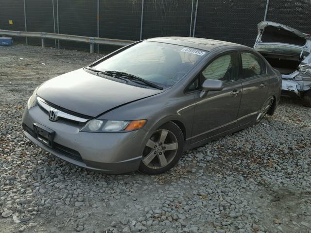 1HGFA16838L022130 - 2008 HONDA CIVIC EX GRAY photo 2