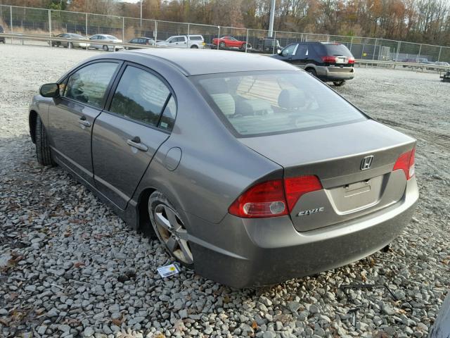 1HGFA16838L022130 - 2008 HONDA CIVIC EX GRAY photo 3