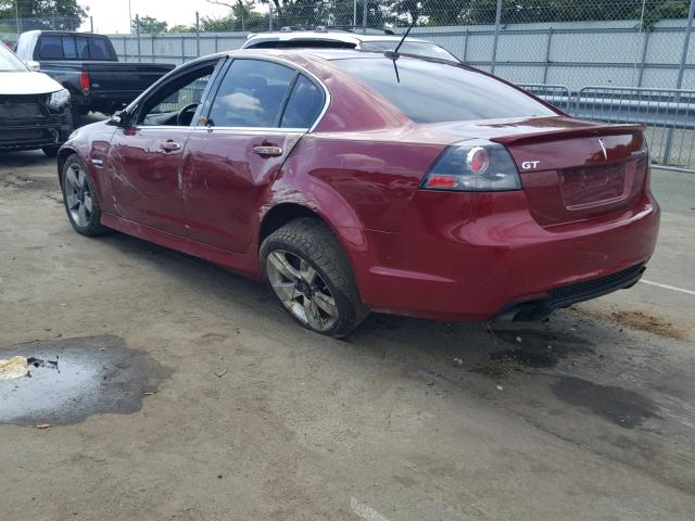 6G2EC57Y59L305096 - 2009 PONTIAC G8 GT RED photo 3