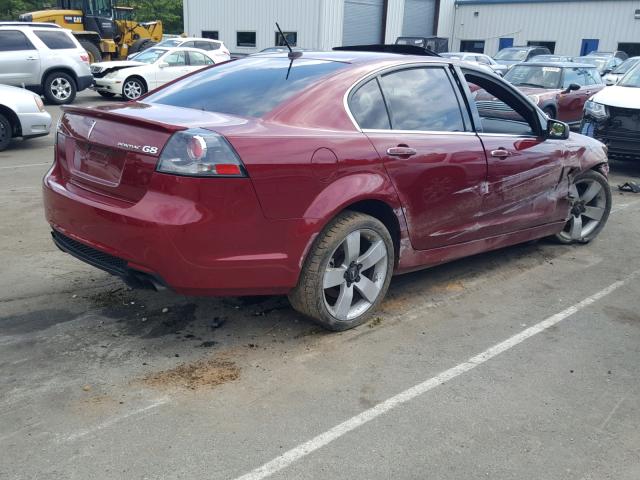 6G2EC57Y59L305096 - 2009 PONTIAC G8 GT RED photo 4