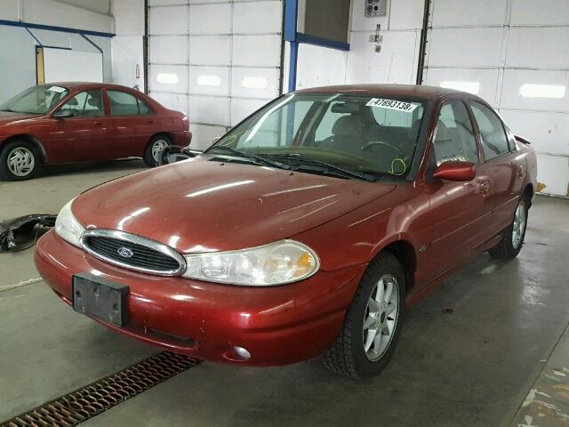 1FAFP66L0XK139687 - 1999 FORD CONTOUR SE RED photo 2