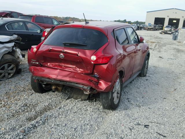 JN8AF5MR9ET359754 - 2014 NISSAN JUKE S RED photo 4