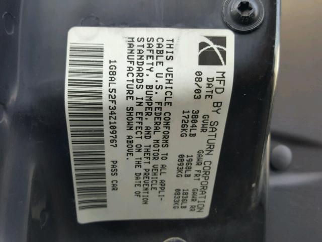1G8AL52F34Z109767 - 2004 SATURN ION LEVEL Gümüş foto 10