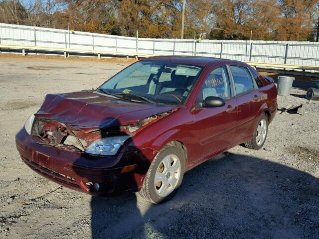 1FAHP34N67W263645 - 2007 FORD FOCUS ZX4 BURGUNDY photo 2