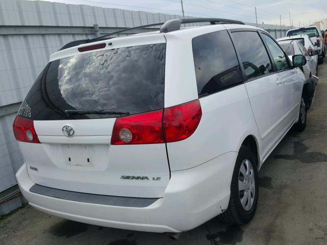 5TDZK23C37S025663 - 2007 TOYOTA SIENNA CE WHITE photo 4