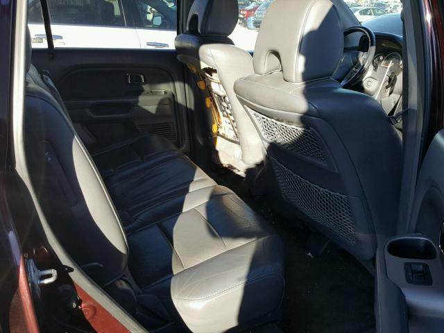 5FNYF18517B029834 - 2007 HONDA PILOT EXL SILVER photo 6