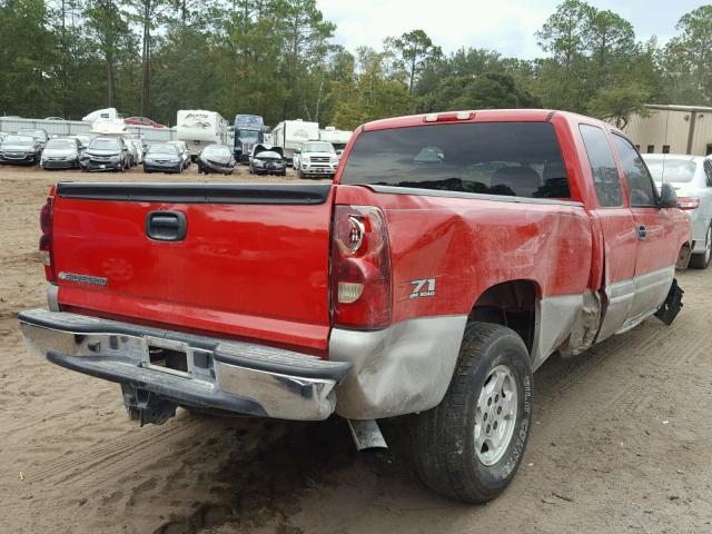 2GCEK19T331119687 - 2003 CHEVROLET SILVERADO RED photo 4