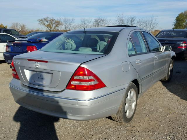 WDBRF61JX3A343427 - 2003 MERCEDES-BENZ C 240 SILVER photo 4