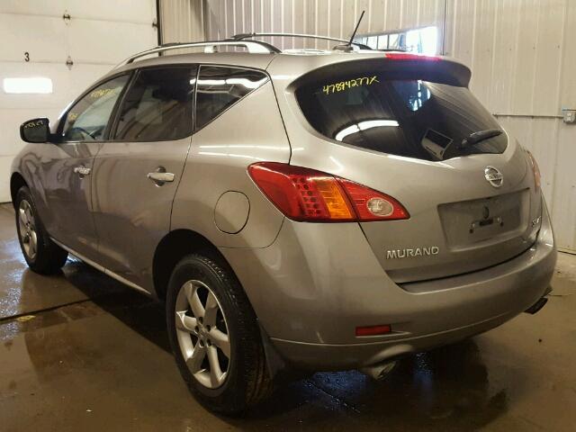 JN8AZ18W29W212468 - 2009 NISSAN MURANO S GRAY photo 3