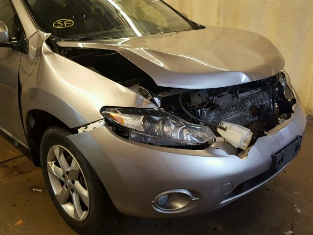 JN8AZ18W29W212468 - 2009 NISSAN MURANO S GRAY photo 9