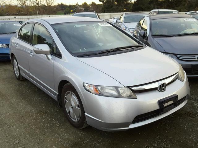 JHMFA36278S025607 - 2008 HONDA CIVIC HYBR SILVER photo 1