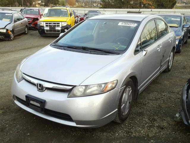 JHMFA36278S025607 - 2008 HONDA CIVIC HYBR SILVER photo 2